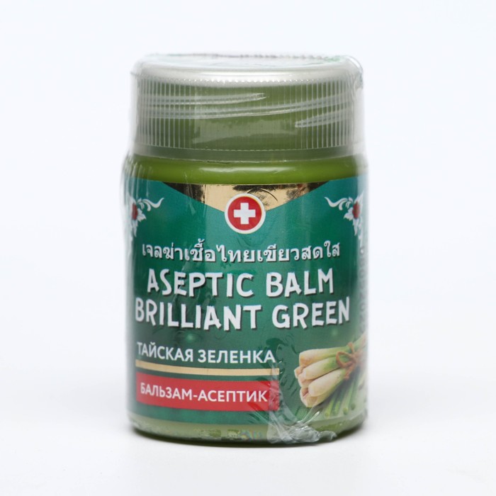 фото Зеленка тайская binturong aseptic balm brilliant green с экстрактом лемонграсса, 50 г