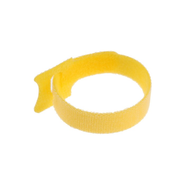 Стяжки-липучки для проводов 150Х10Х1,5 мм ТУНДРА, цвет желтый, 10 шт.