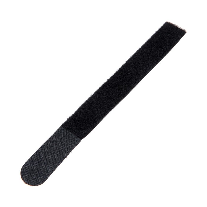 Стяжки-липучки для проводов нейлоновые 180Х20Х1,5 мм ТУНДРА, цвет черный, 10 шт.