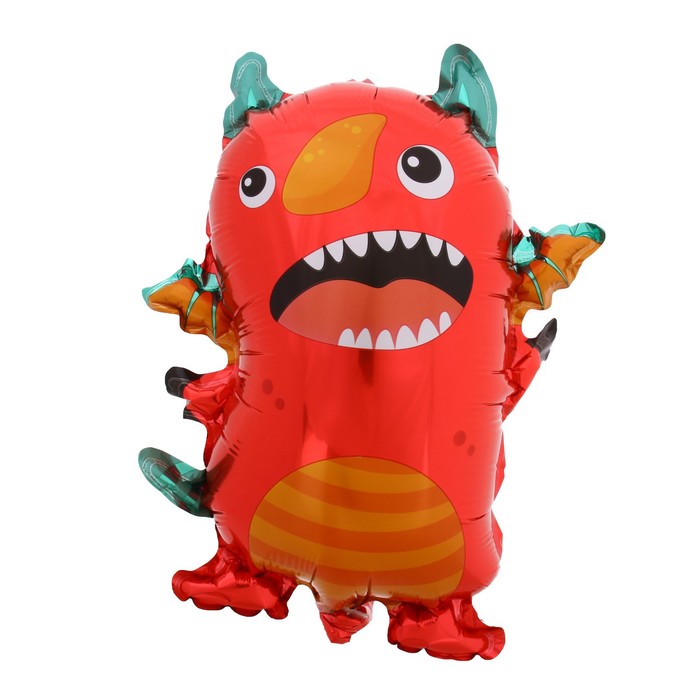 Шар фольгированный 14 «Добрый монстрик-дракон», красный зачарованный подарочный шар добрый