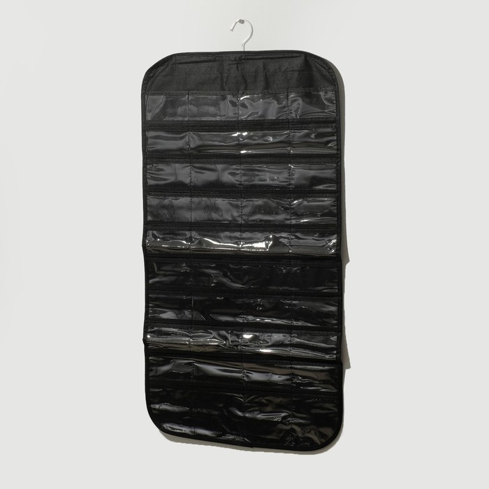 Органайзер для хранения украшений скручивающийся «Портативный», цвет чёрный