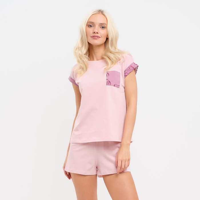 Пижама женская (футболка и шорты) KAFTAN Pink р. 48-50 пижама женская футболка и шорты kaftan l amour р 48 50