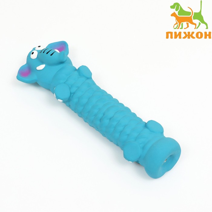 

Игрушка пищащая для собак из латекса "Слон", 22,5 см, голубая
