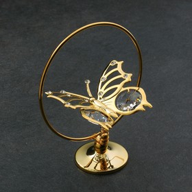 Сувенир 'Бабочка в кольце', мини, с кристаллами Ош
