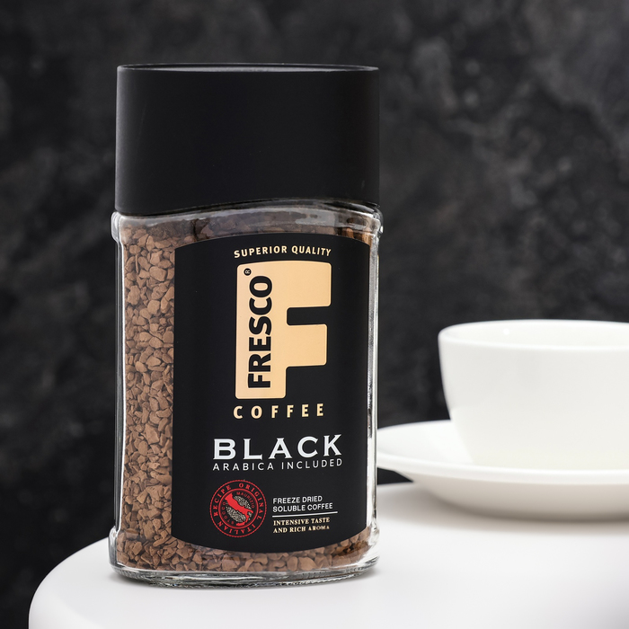 Кофе FRESCO Arabica Black ст/б, 90 г кофе якобс милликано 90 г молотый в растворимом ст б
