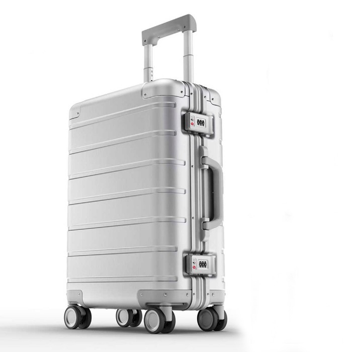 Чемодан Xiaomi Metal Carry-on Luggage (XMJDX01RM), 20", 31 л, 2 кодовых замка, серебристый