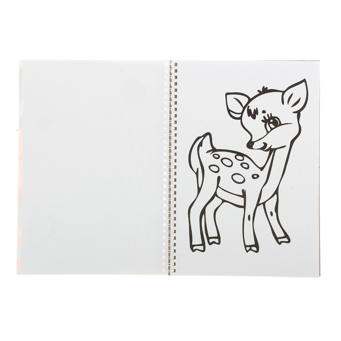 Супер-раскраска А4 на гребне. Прозрачные страницы "Щенок"