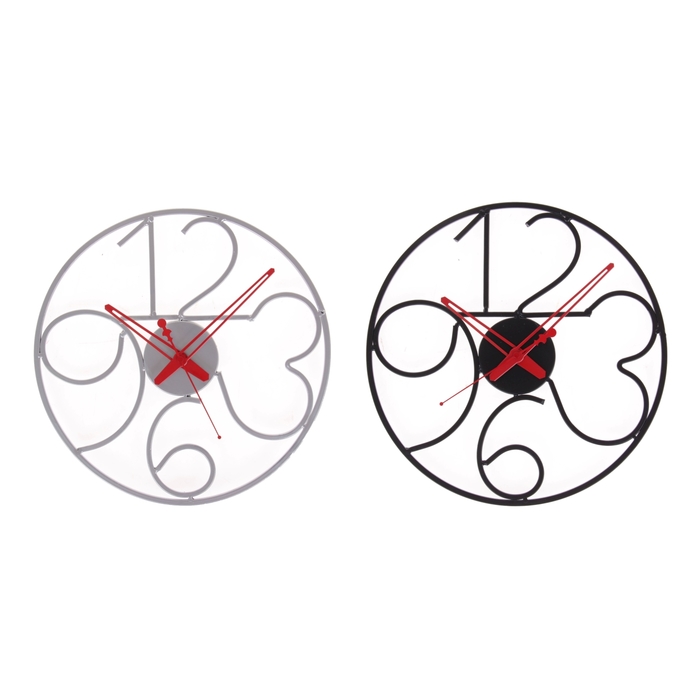 Часы настенные интерьерные "Большие цифры", d=32 см, микс
