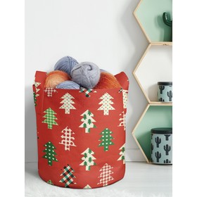 Текстильный мешок «Скандинавские елочки», для хранения вещей и игрушек, размер 30х30 см, 18.9 л
