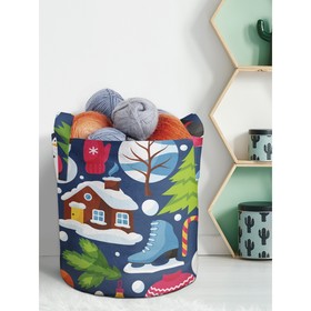 Текстильный мешок «Новогоднее настроение», для хранения вещей и игрушек, размер 30х30 см, 18.9 л