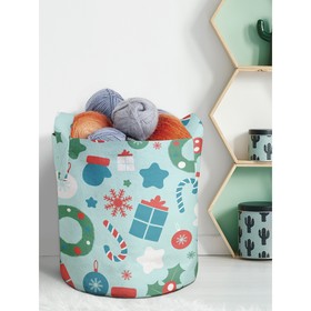 Текстильный мешок «Подарки на Новый Год», для хранения вещей и игрушек, размер 30х30 см, 18.9 л
