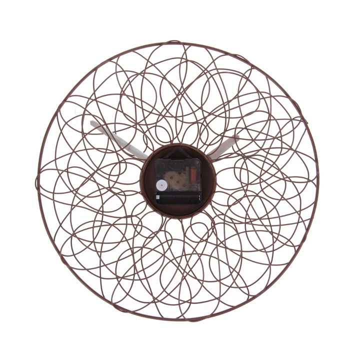 Часы настенные интерьерные "Объёмное плетение", d=33 см, микс