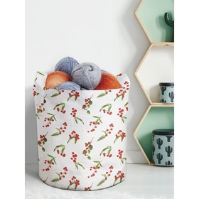 Текстильный мешок «Рождественская омела», для хранения вещей и игрушек, размер 30х30 см, 18.9 л