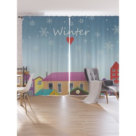 Фотошторы «Я люблю зиму», оксфорд, размер 170х265 см, 2 шт