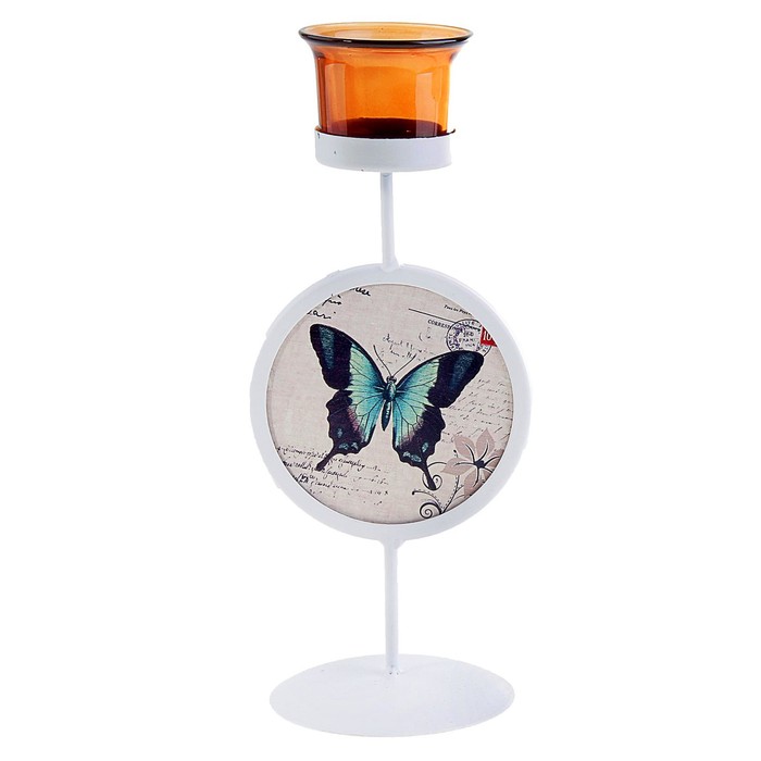 Подсвечник "Бабочка", цвета микс