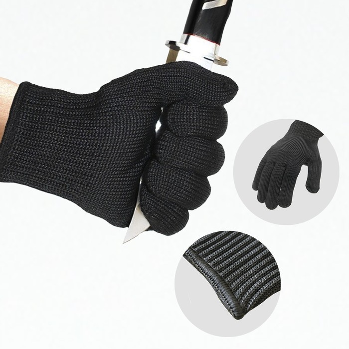 Перчатки защитные черные, M перчатки ветеринарные защитные 35 см
