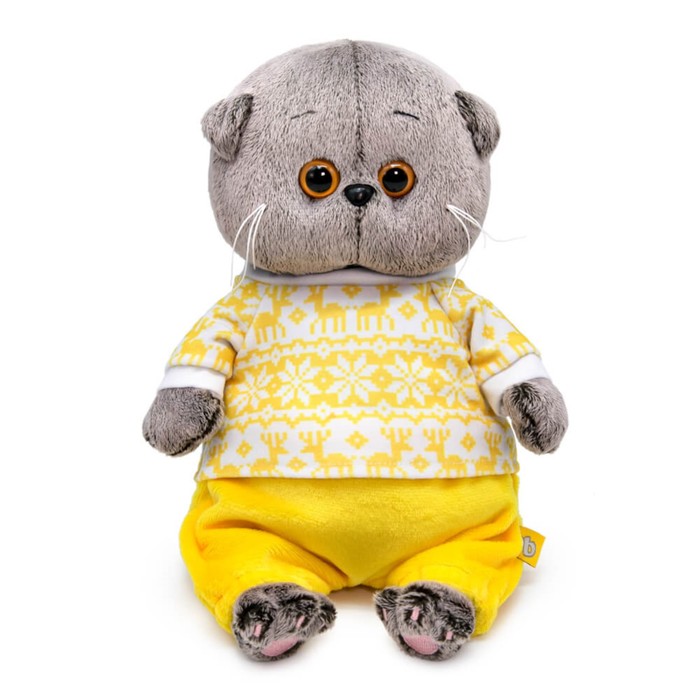 Мягкая игрушка «Басик Baby в зимней пижамке», 20 см мягкая игрушка единорожка в пижамке 21 см