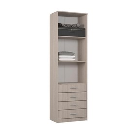 

Шкаф 2-х ств Орион с ящиками, 700х2300х450, Дуб крафт белый