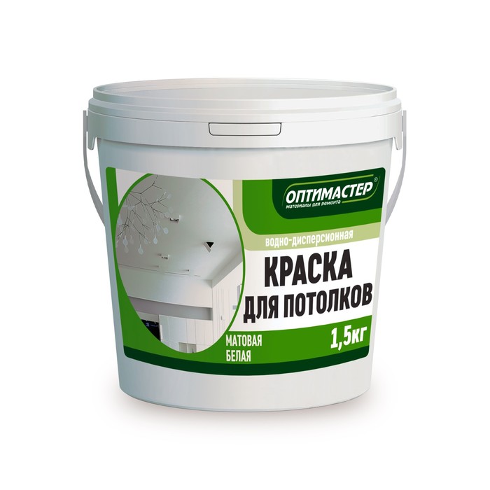 

Краска ВД для потолков, белая, 1.5 кг