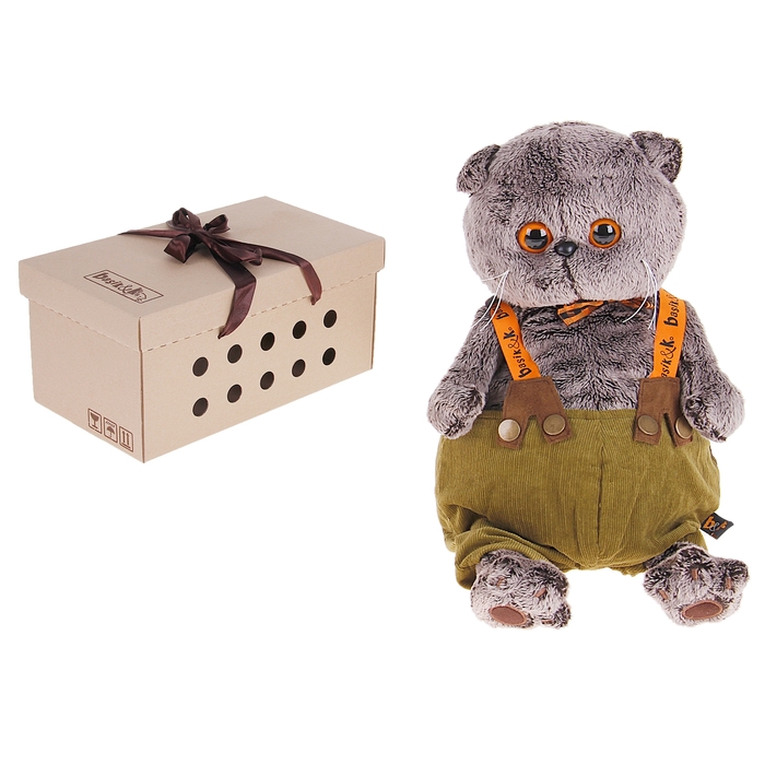 Мягкая игрушка "Басик в штанах с подтяжками"