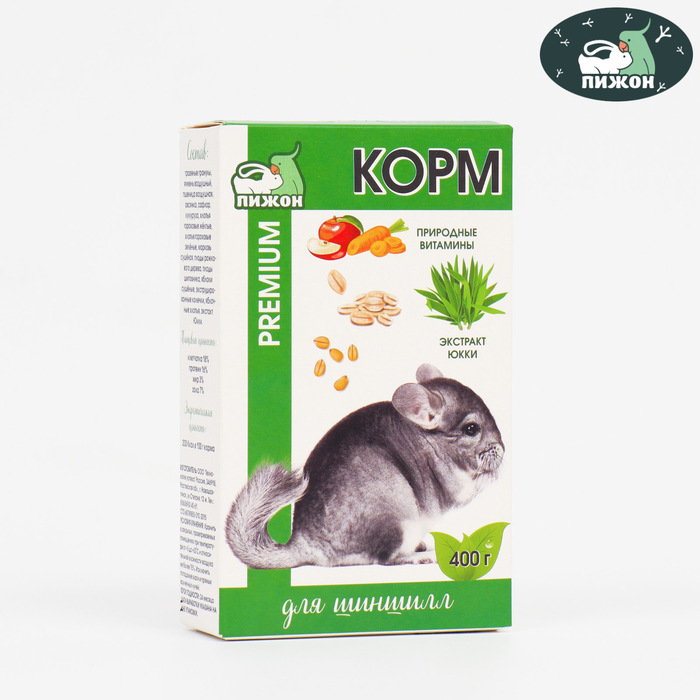 Корм Пижон Премиум для шиншилл, 400 г mr crisper mr crisper корм для шиншилл 400 г