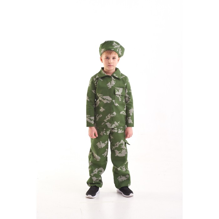 Карнавальный костюм Пограничник, берет, куртка, штаны, 8-10 лет, рост 140-152 см