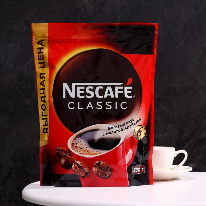 кофе растворимый nescafe classic крема ст б 190 г Кофе растворимый Nescafe Classic, 500 г