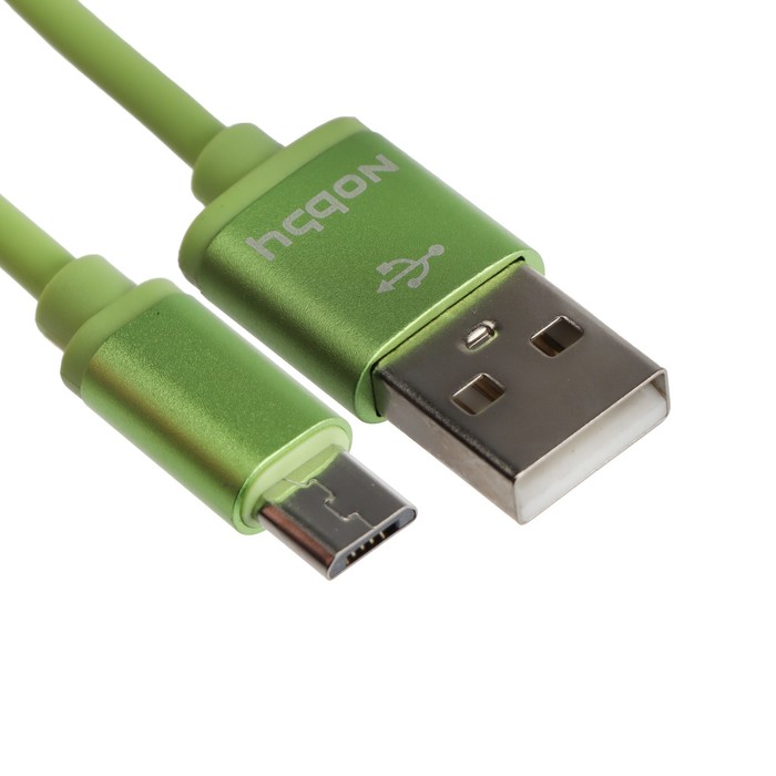 Кабель Nobby Practic DT-005, microUSB - USB, 2 А, 1 м, зеленый