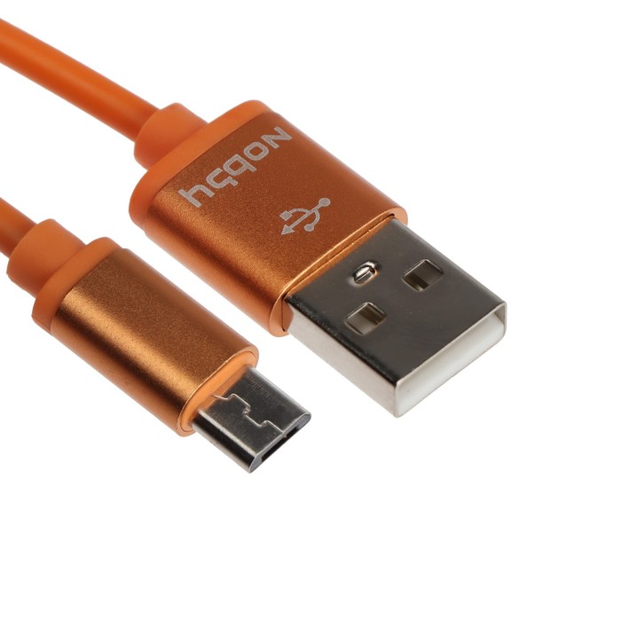 Кабель Nobby Practic DT-005, microUSB - USB, 2 А, 1 м, оранженвый