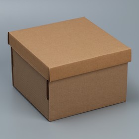 Складная коробка «Бурая», 22х22х15 см Ош