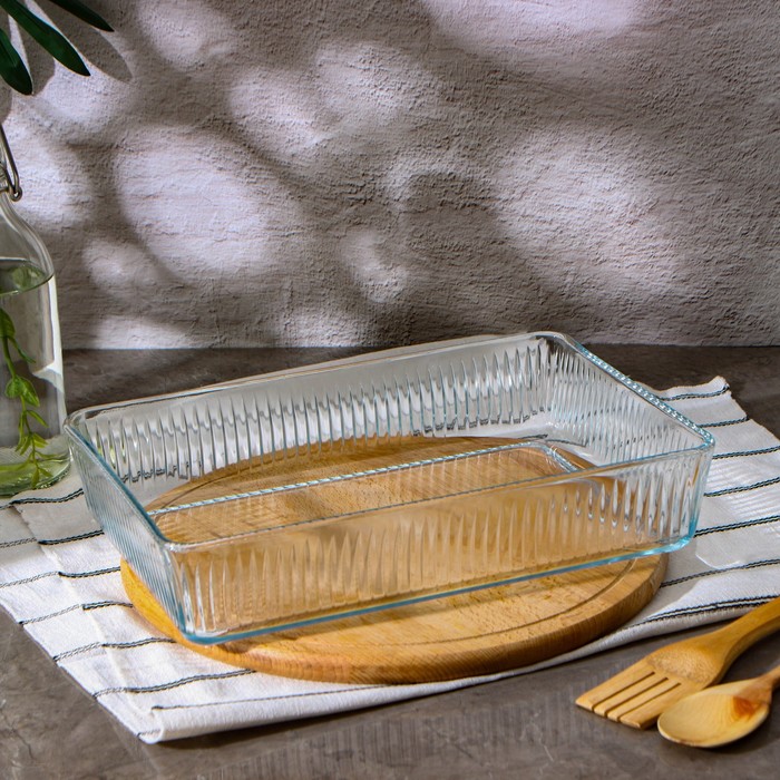 форма прямоугольная для запекания и выпечки из жаропрочного стекла cook Форма прямоугольная для запекания и выпечки из жаропрочного стекла Borcam, 3 л, 30,6×20,9 см