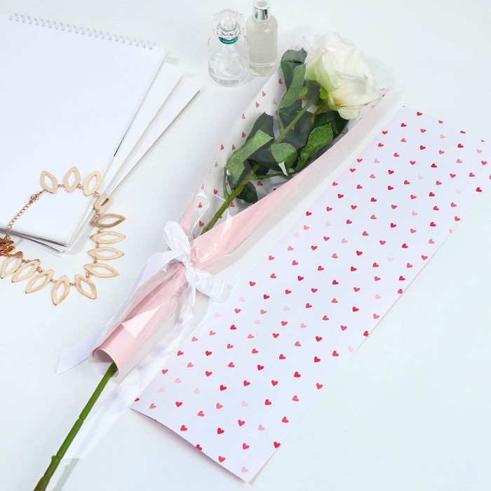 Пакет для цветов с вкладышем «Люблю тебя» пакет для цветов с вкладышем present for you