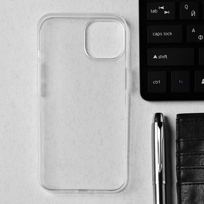 Чехол Hoco для телефона iPhone 14, TPU, усиленное окно под камеру, прозрачный