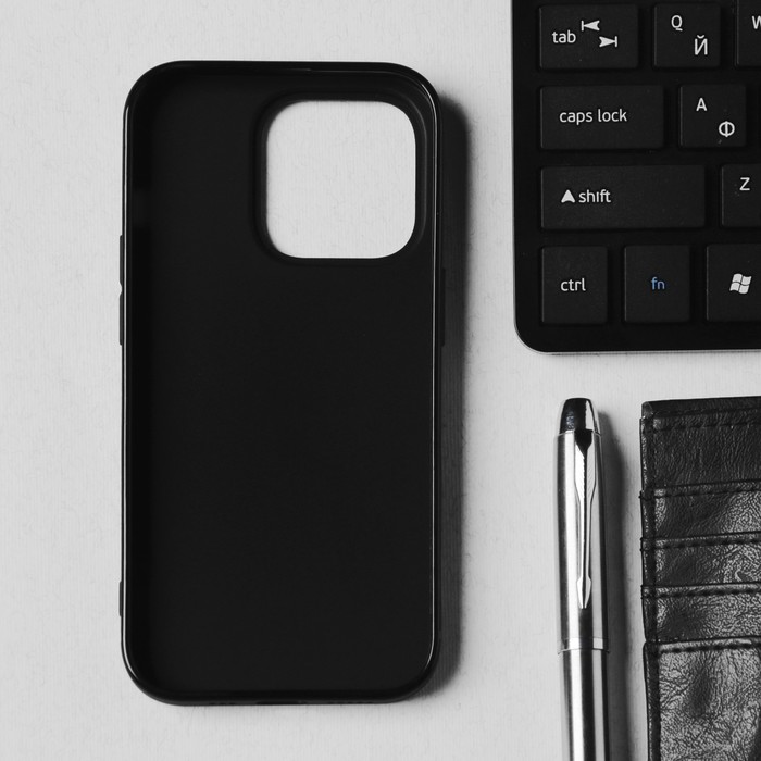 Чехол Hoco для телефона iPhone 14 Pro, TPU, усиленное окно под камеру, чёрный