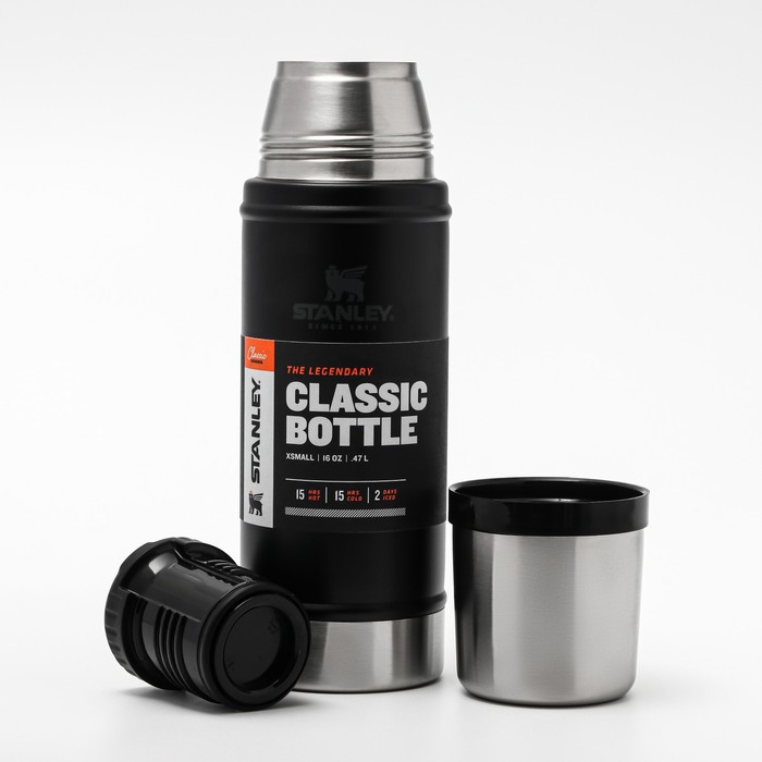 

Термос "Stanley Classic", 0.47 л, сохраняет тепло 15 ч, черный
