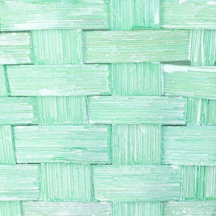 Корзина плетеная, 26х12/30 см, зеленый, бамбук