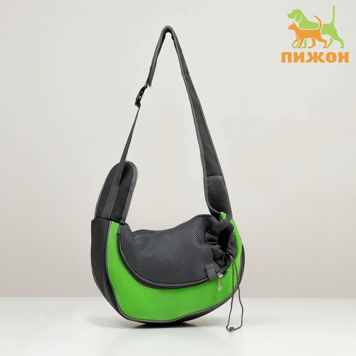 Сумка-переноска Слинг для животных, 37 х 20 см , зеленая сумка переноска слинг для животных 37 х 20 см красная