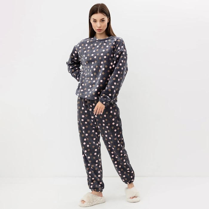 

Комплект домашний женский (джемпер/брюки), цвет серый, размер 46