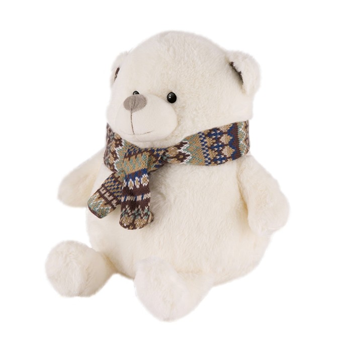 Мягкая игрушка «Мишка Сноу с шарфом», 27 см maxitoys мягкая игрушка мишка сноу с шарфом цвет белый 23 см