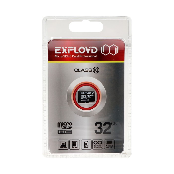 Карта памяти Exployd MicroSD, 32 Гб, SDHC, класс 10 цена и фото