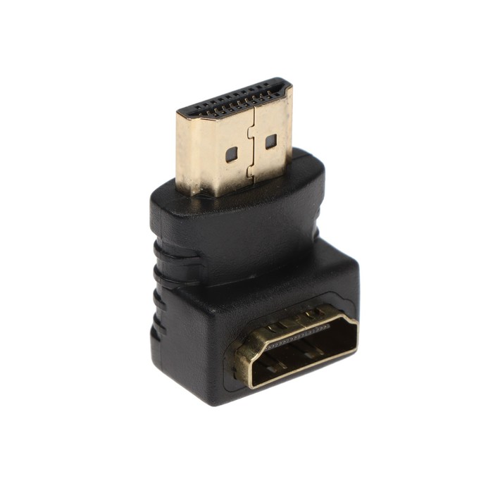 

Переходник видео ExeGate EX-HDMI90-FML, HDMI(f)-HDMI(m), чёрный