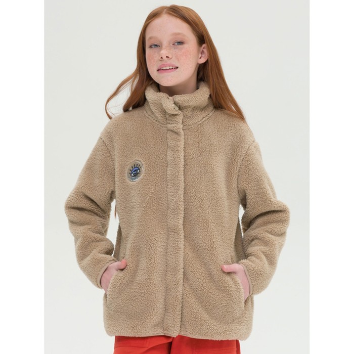 

Куртка для девочек, рост 122 см, цвет бежевый