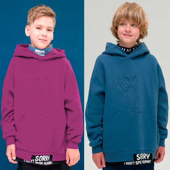 

Толстовка для мальчиков, рост 122 см, цвет серый