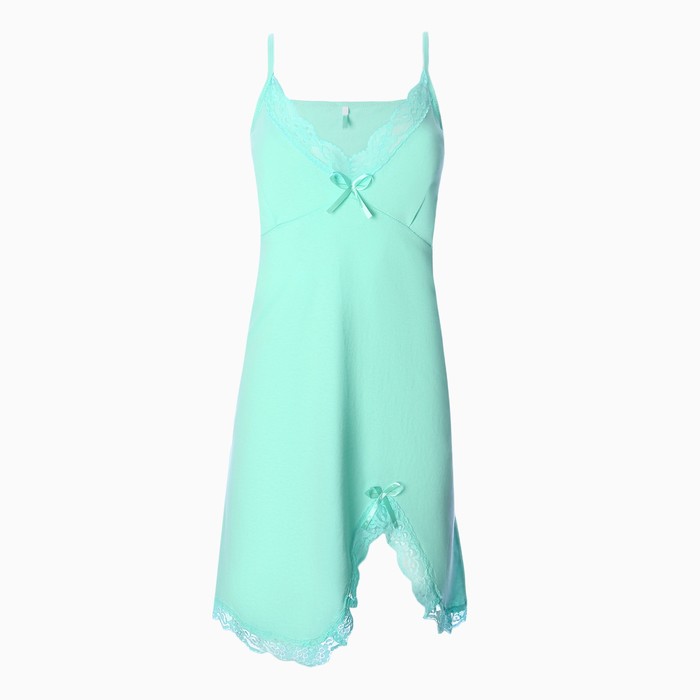 Ночная сорочка женская «Двойной ажур», цвет ментол, размер 50