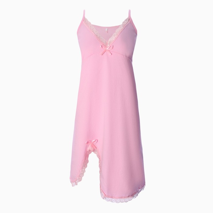 Ночная сорочка женская «Двойной ажур», цвет розовый, размер 50