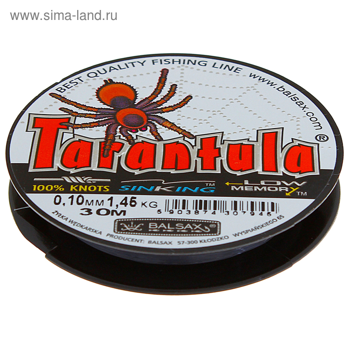 фото Леска зимняя balsax tarantula, 0,10 мм, 30 м