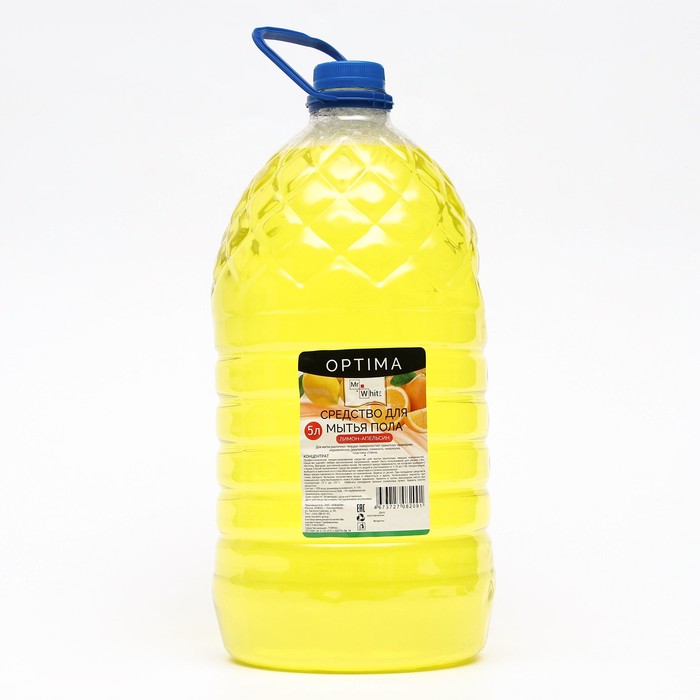 Средство для мытья пола Mr.White OPTIMA Лимон-Апельсин, концентрат, 5 л