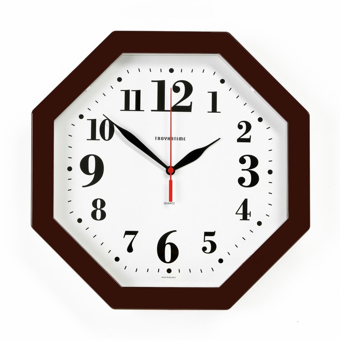 фото Часы настенные, серия: классика, плавный ход, 29 х 29 см тройка