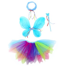 Карнавальный набор «Фея», 4 предмета: юбка, крылья, жезл, нимб