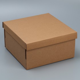 Складная коробка «Бурая», 28х28х15 см